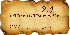 Péter Gyöngyvirág névjegykártya